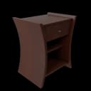 Bedside Table African Cherry - Black thumbnail 2