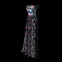 Black Women's Gown - White Premium thumbnail 2