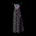 Black Women's Gown - White Premium thumbnail 3