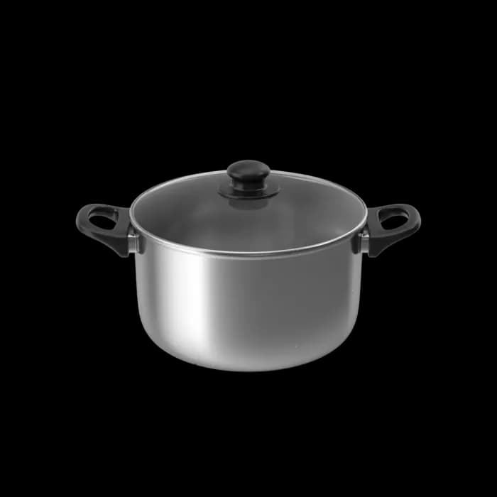 Silver Pot With Glass Cap - Maroon Premium