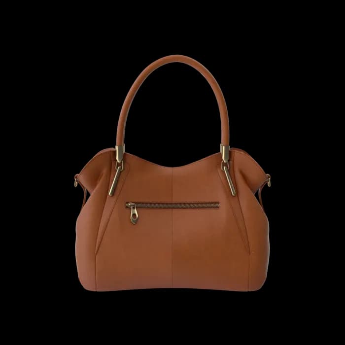 Heshe Women's Leather Bag - Beige Premium