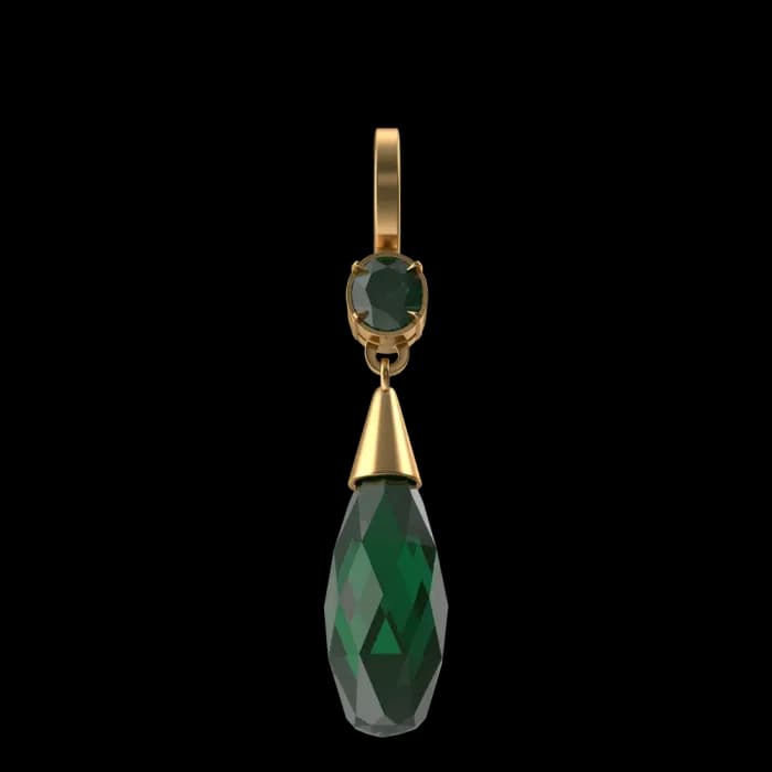 Green Crystal Earring